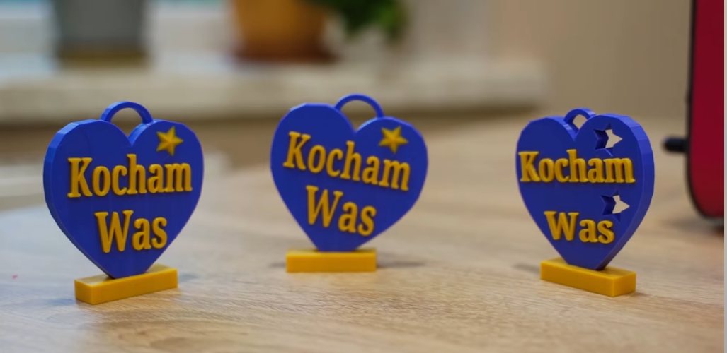 Personalizowane serca z napisem „Kocham Was”